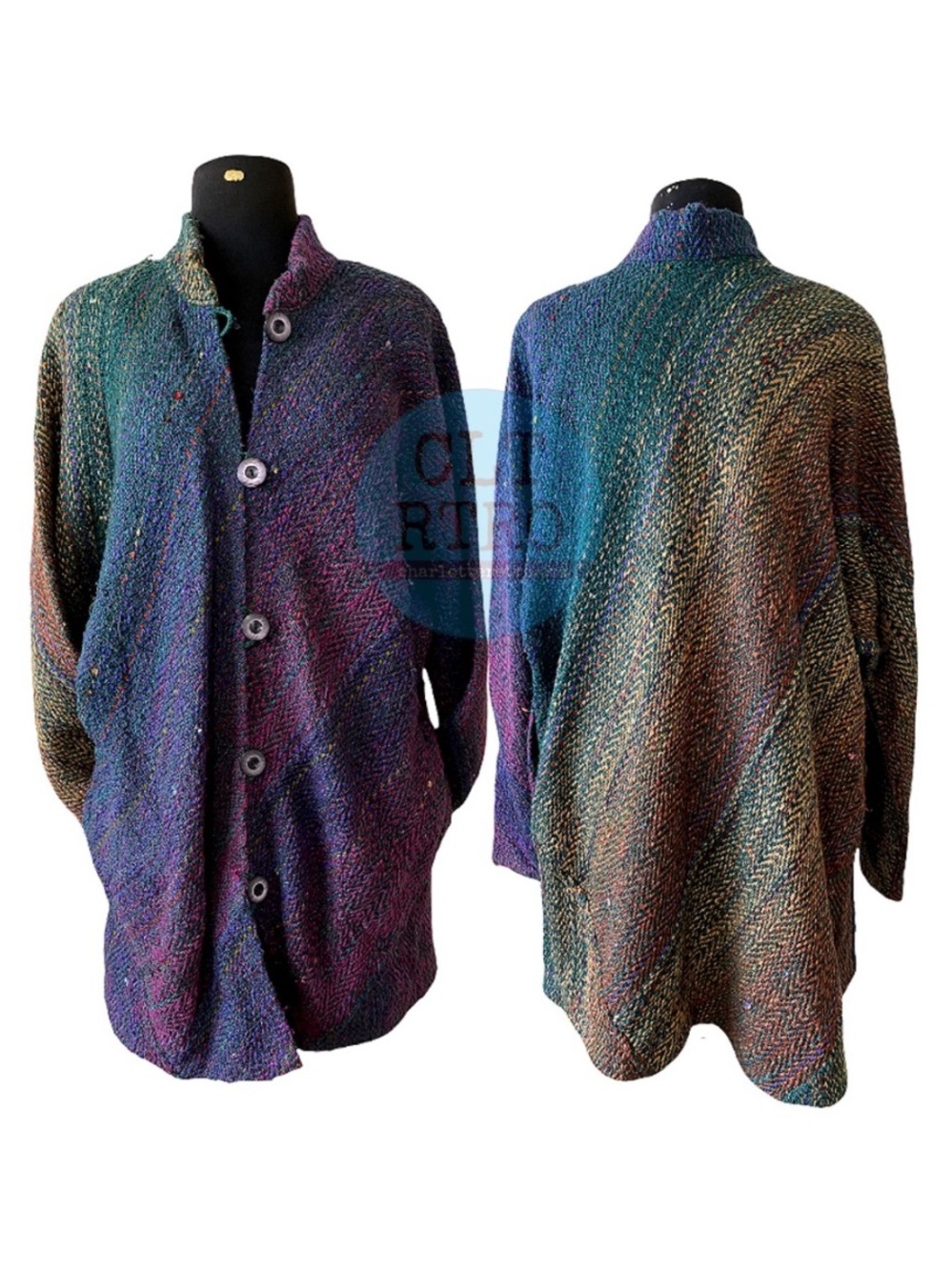 vtg Beautiful Handwoven Hemp Coat (44)